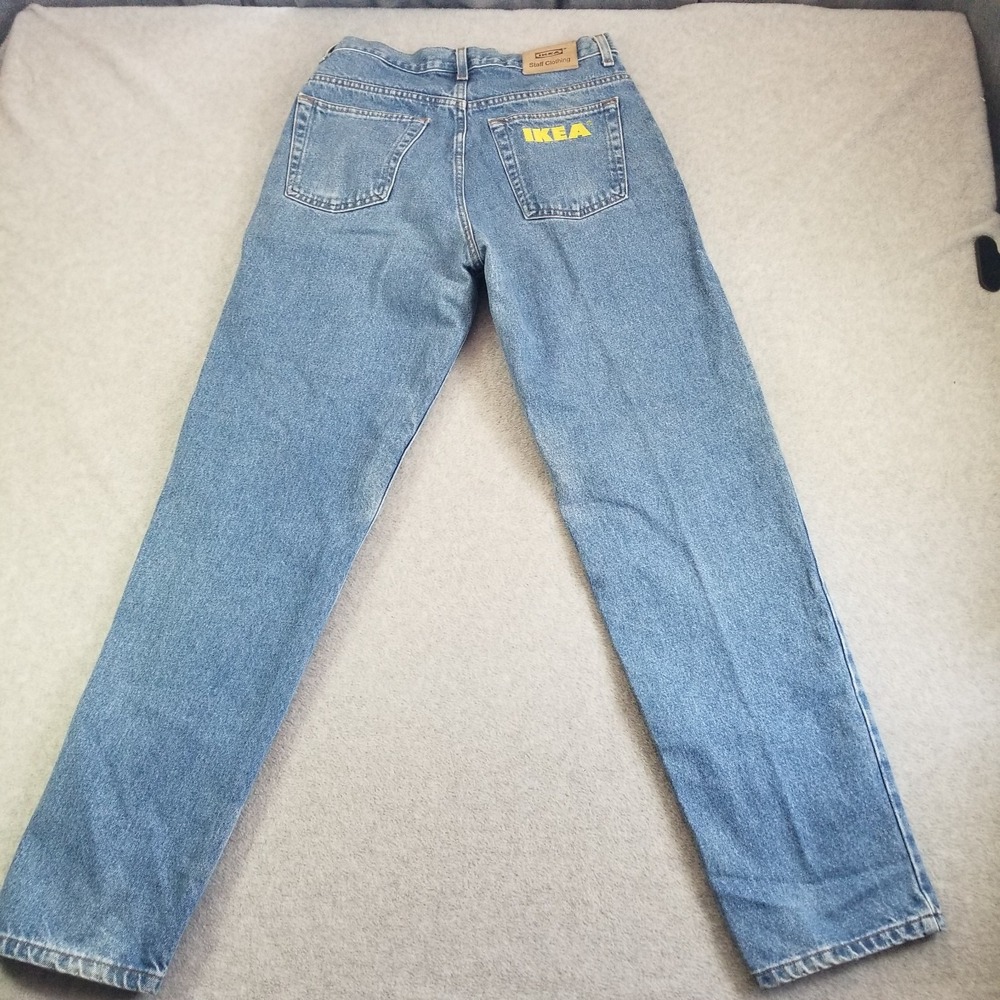 IKEA Jeans Mens 31x32 Blue Staff Clothing Uniform Workwear Vintage Embroidered